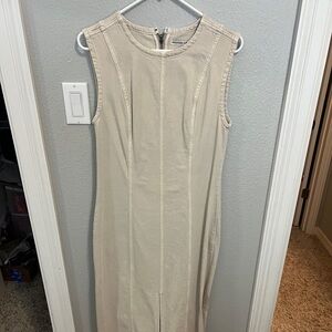 Sleeveless Beige Maxi Dress - Classic Minimalist